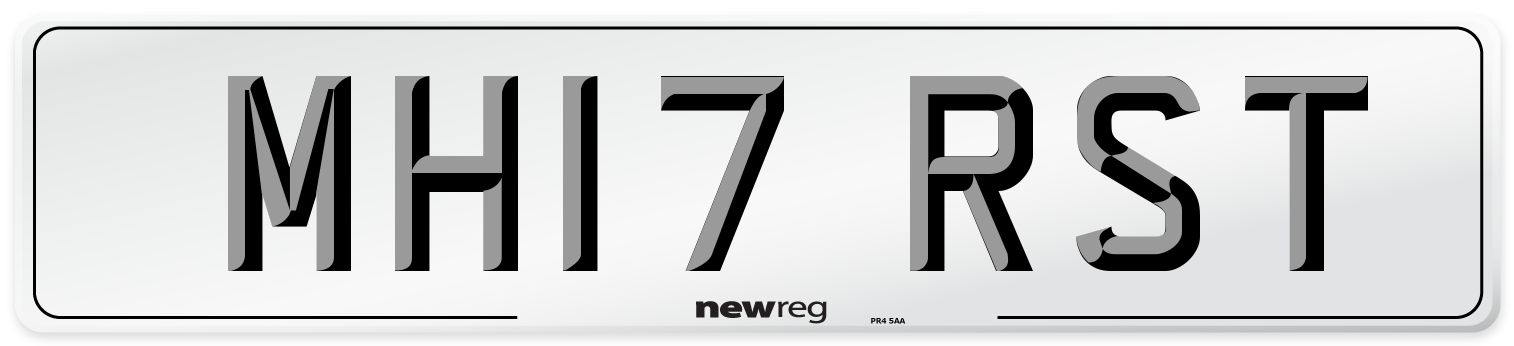 MH17 RST Number Plate from New Reg